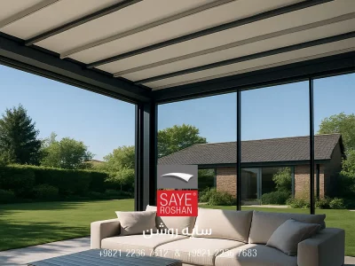 سقف متحرک و شیشه