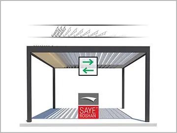 سقف-متحرک-آلومینیومی-چرخشی-جمع-شونده
