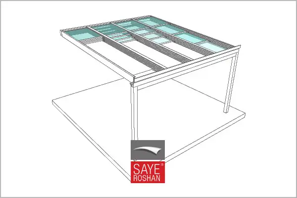 سقف متحرک شیشه ای سایانه
