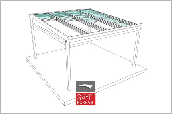 سقف متحرک شیشه ای پاولیون