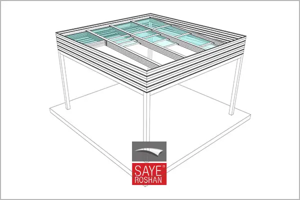 سقف متحرک شیشه ای هورنو